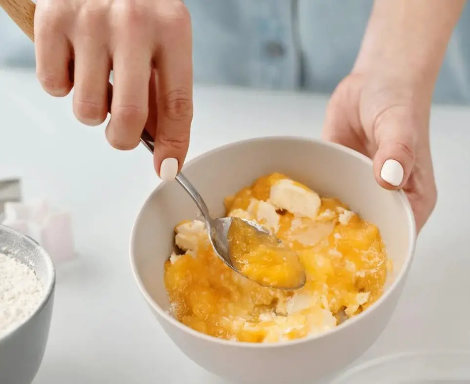 Mixing boiled eggs